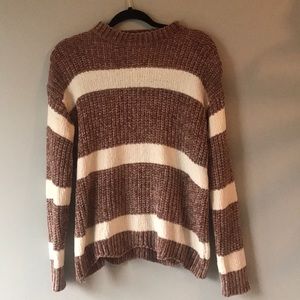 chenille striped sweater